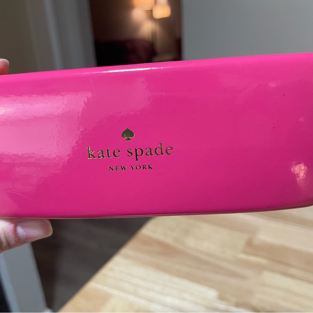 Kate Spade Pink & Orange Glasses Case